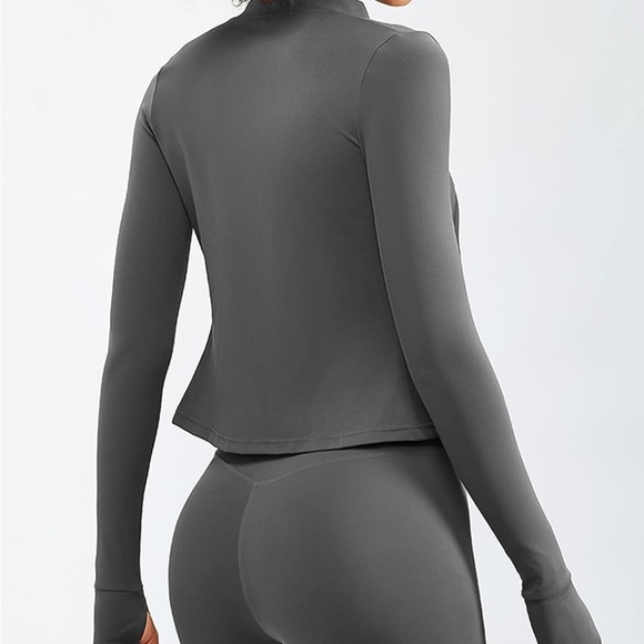 Slate Gray Compression Athleisure Set - Picture 3 of 6